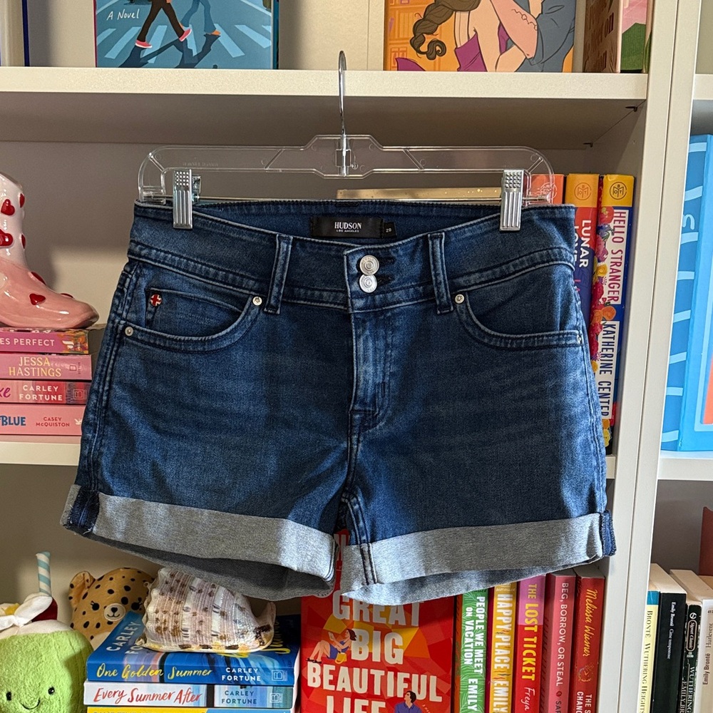 Hudson Jeans Croxley Dark Blue Cuffed Jean Shorts